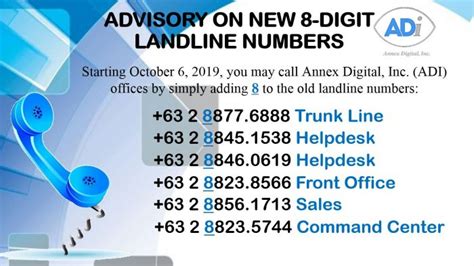 landline numbers from abroad.